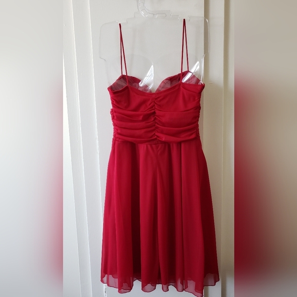 B. Darlin Spaghetti Strap Red Semi Formal Dress - Picture 2 of 3